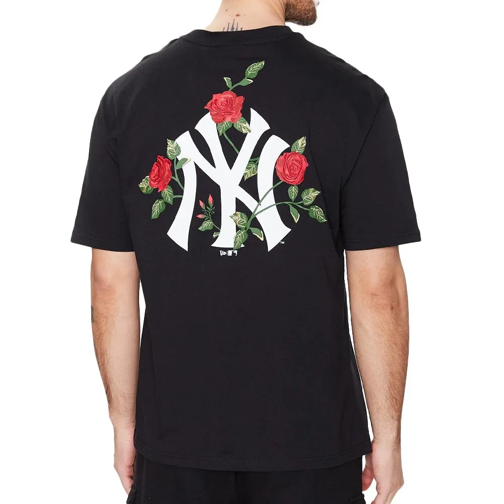 T-shirt Noir Homme New Era Floral