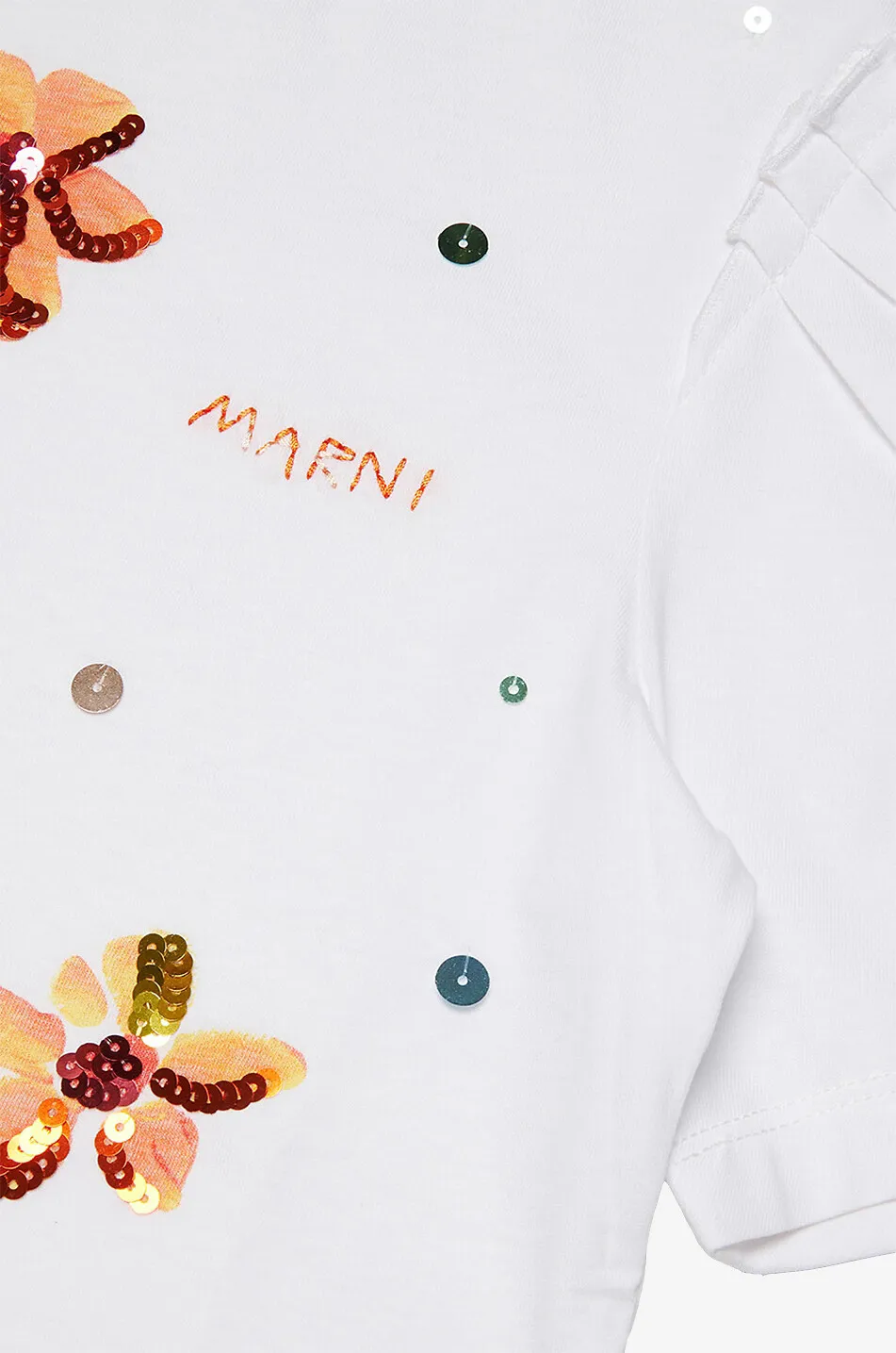 T-shirt raccourci brodé fille Sunny Day