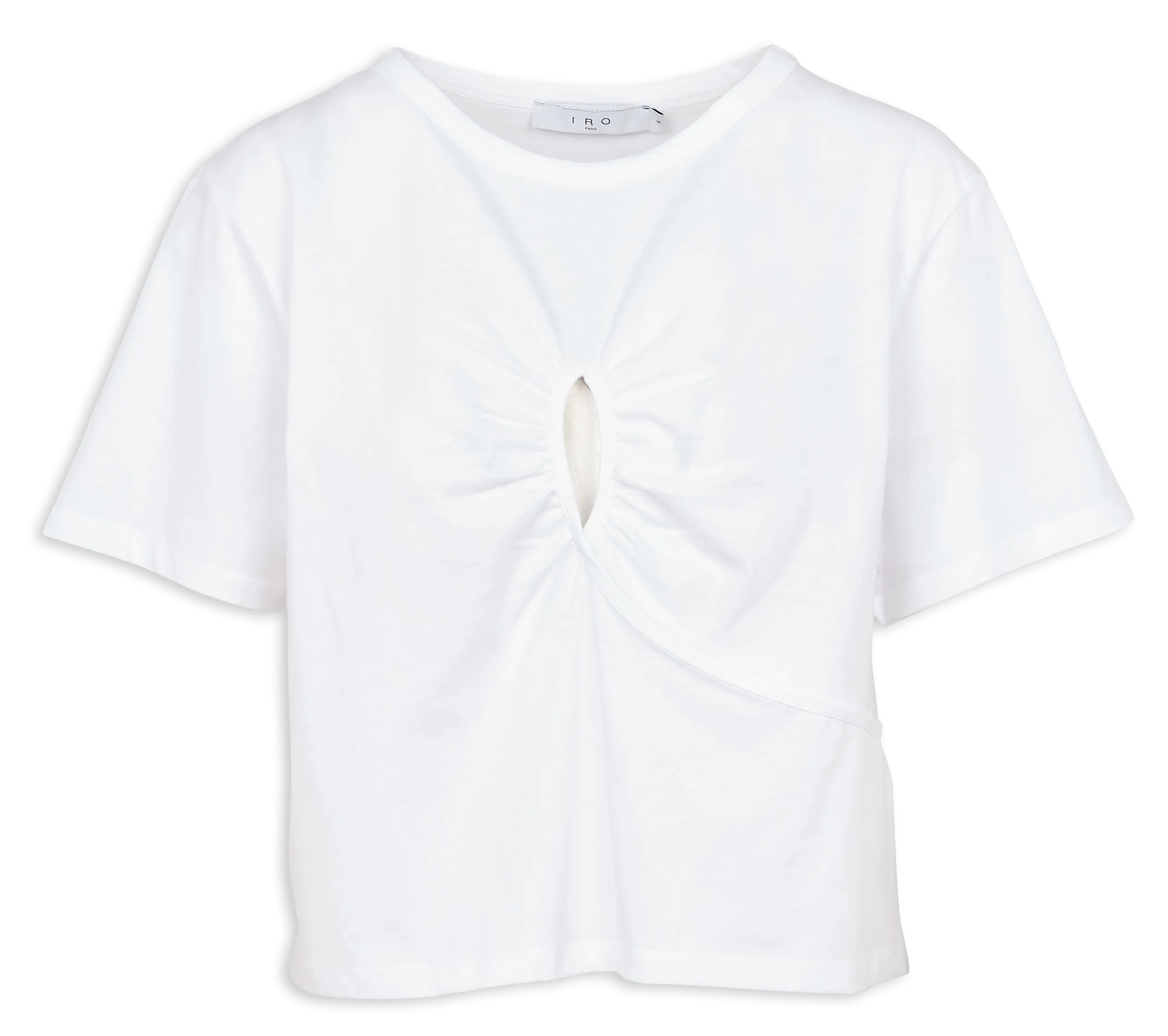 TEE-SHIRT OUVERT AVEC FRONCES EN COTON TEJY - IRO pour FEMME | Printemps
