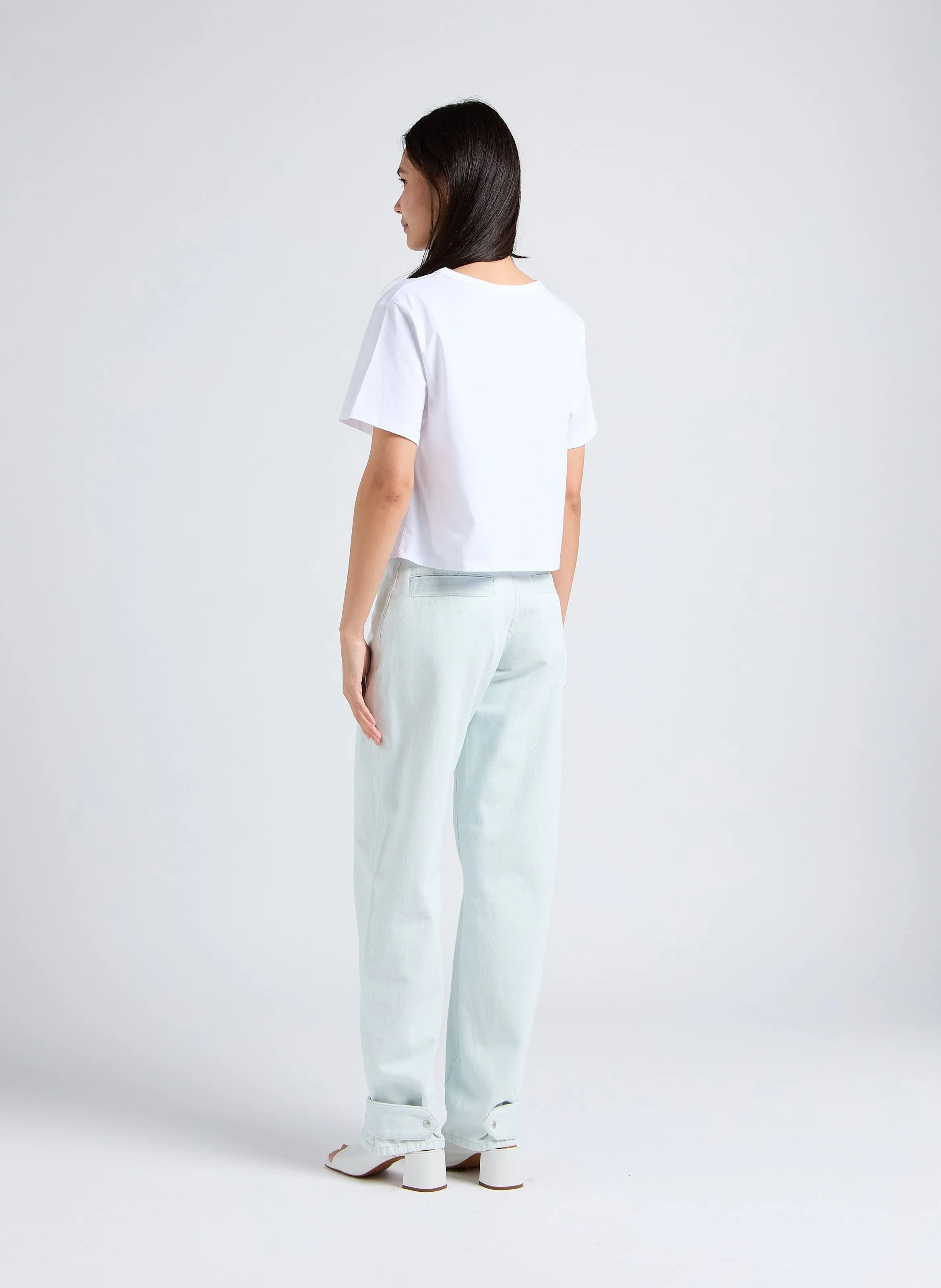 TEE-SHIRT OUVERT AVEC FRONCES EN COTON TEJY - IRO pour FEMME | Printemps