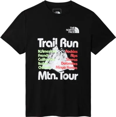 tee shirt the north face M foundation graphic tnf black safety green
