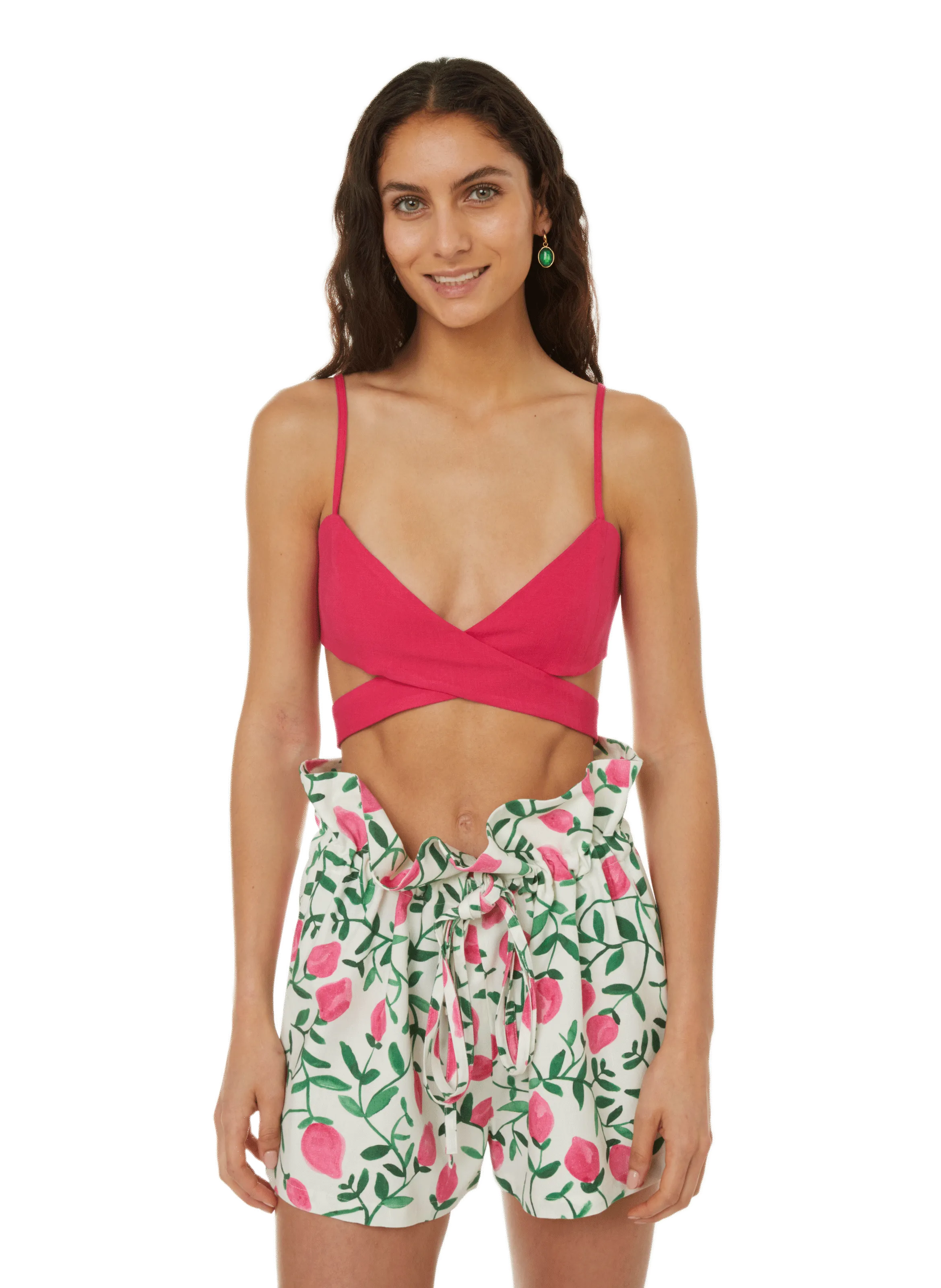 TOP CROISé EN LIN - BENJAMIN BENMOYAL pour FEMME | Printemps