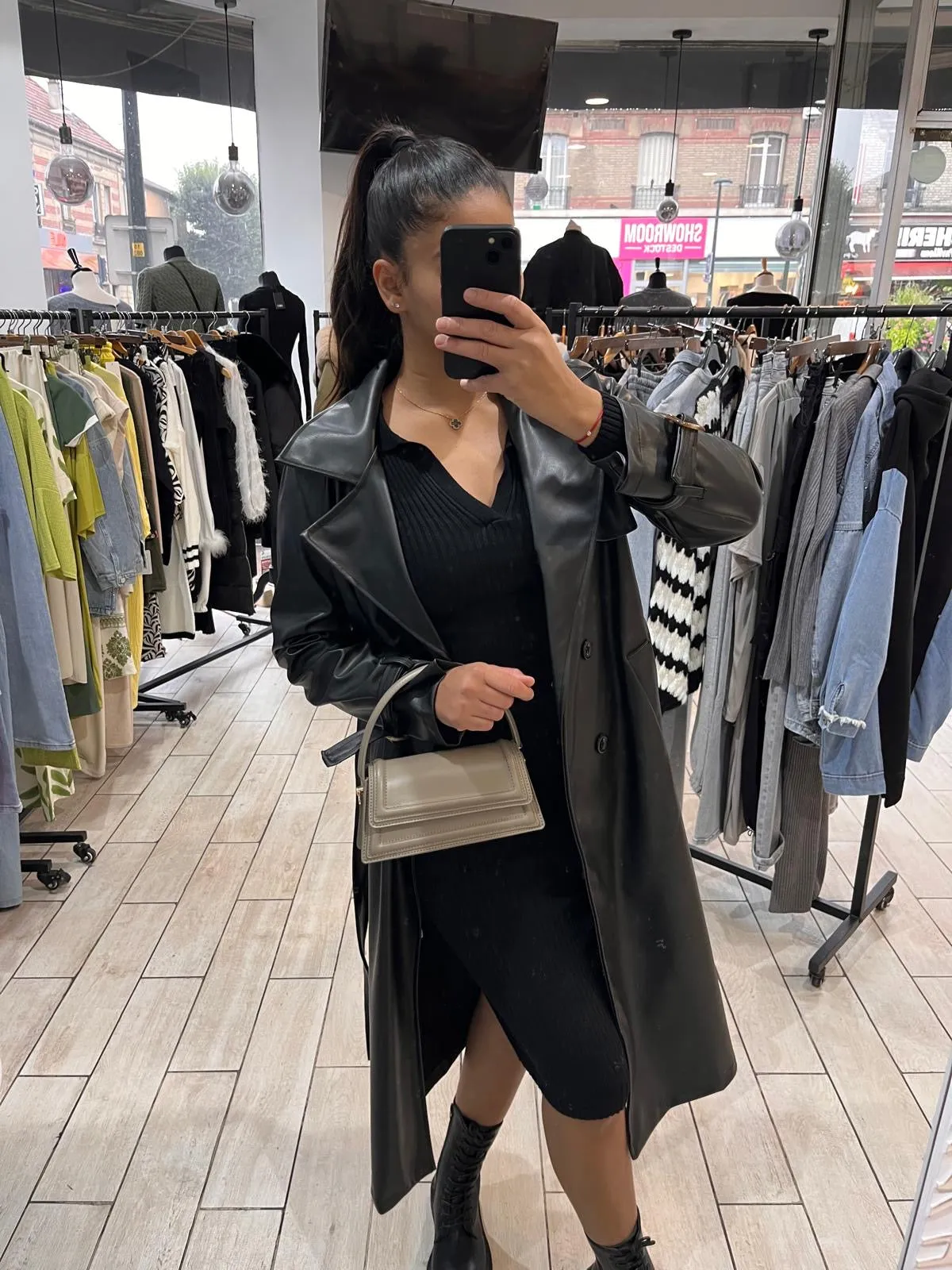 Tranch simili cuir