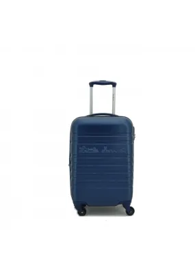 Valise Cabine Rigide 4 roulettes Bleu Marine Little Marcel - DePeek