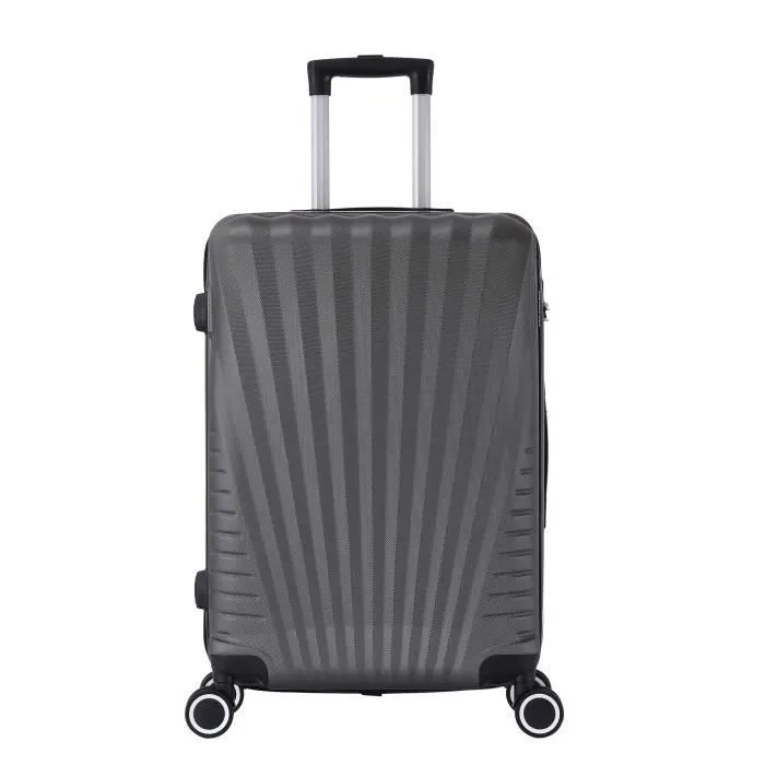 Valise Grande taille 4 roues 75cm Rigide - Trolley ADC "Elegance" Gris Anthracite
