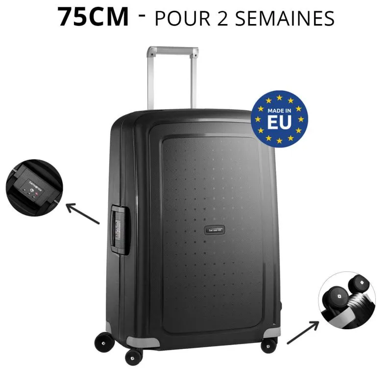 Valise rigide S'Cure 75 cm Noir