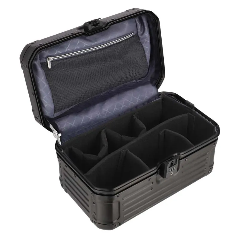 Vanity case aluminium TRAVELITE "Next" noir | Planetebag.com