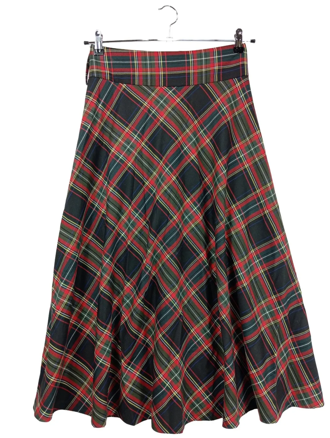 Zara Woman Jupe taille haute motif à carreaux style décontracté